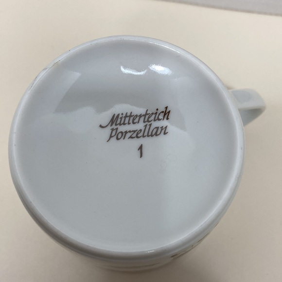 Mitterteich Porzellan Demitasse Replacement Cup Antique Clock Pattern #1 Bavaria - Picture 6 of 9
